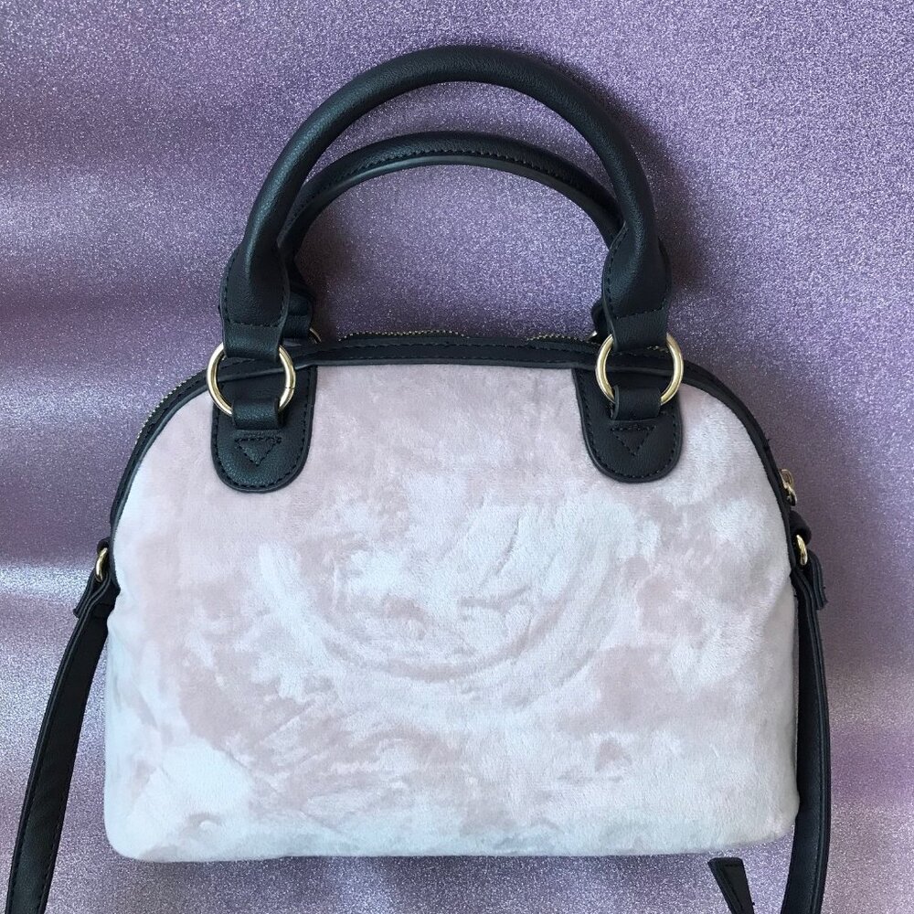 Juicy Couture Bag Pink Diamond HERITAGE SATCHEL Velour and Faux leather - Picture 3 of 10